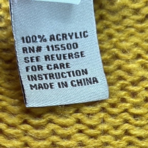 Anthropologie Escio Mustard Yellow Woven Knit Cap Sleeve V-Neck Sweater - S - Picture 10 of 12